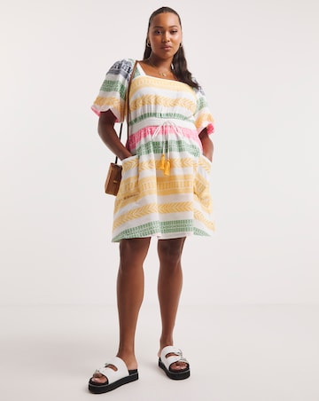 Lovedrobe Aztec Tie Waist Mini Dress