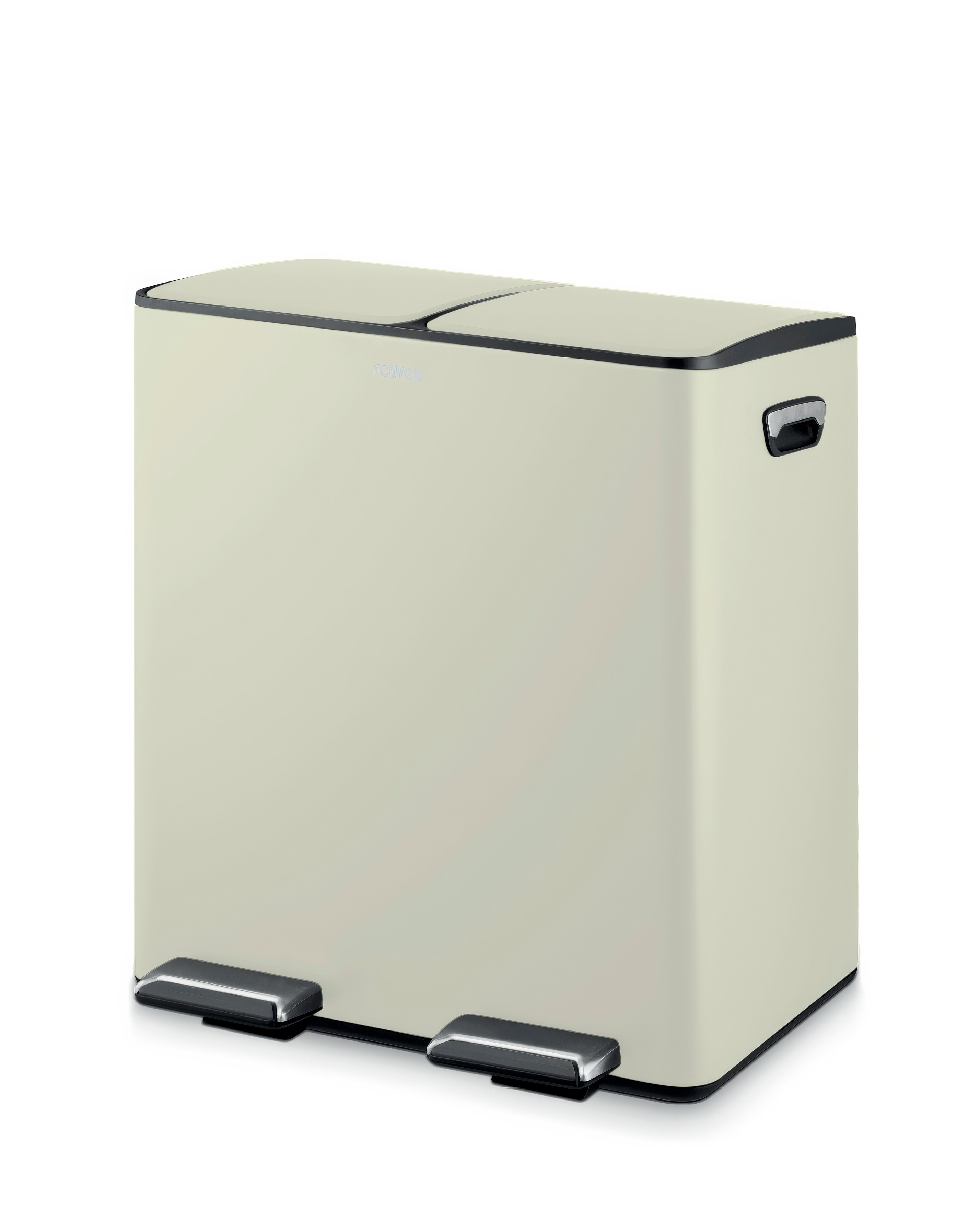 Tower 40L Recycling Pedal Bin Cream