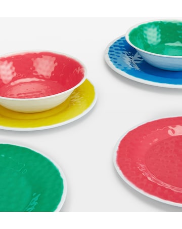 Waterside 12 Piece Multicolour Melamine Picnic Set