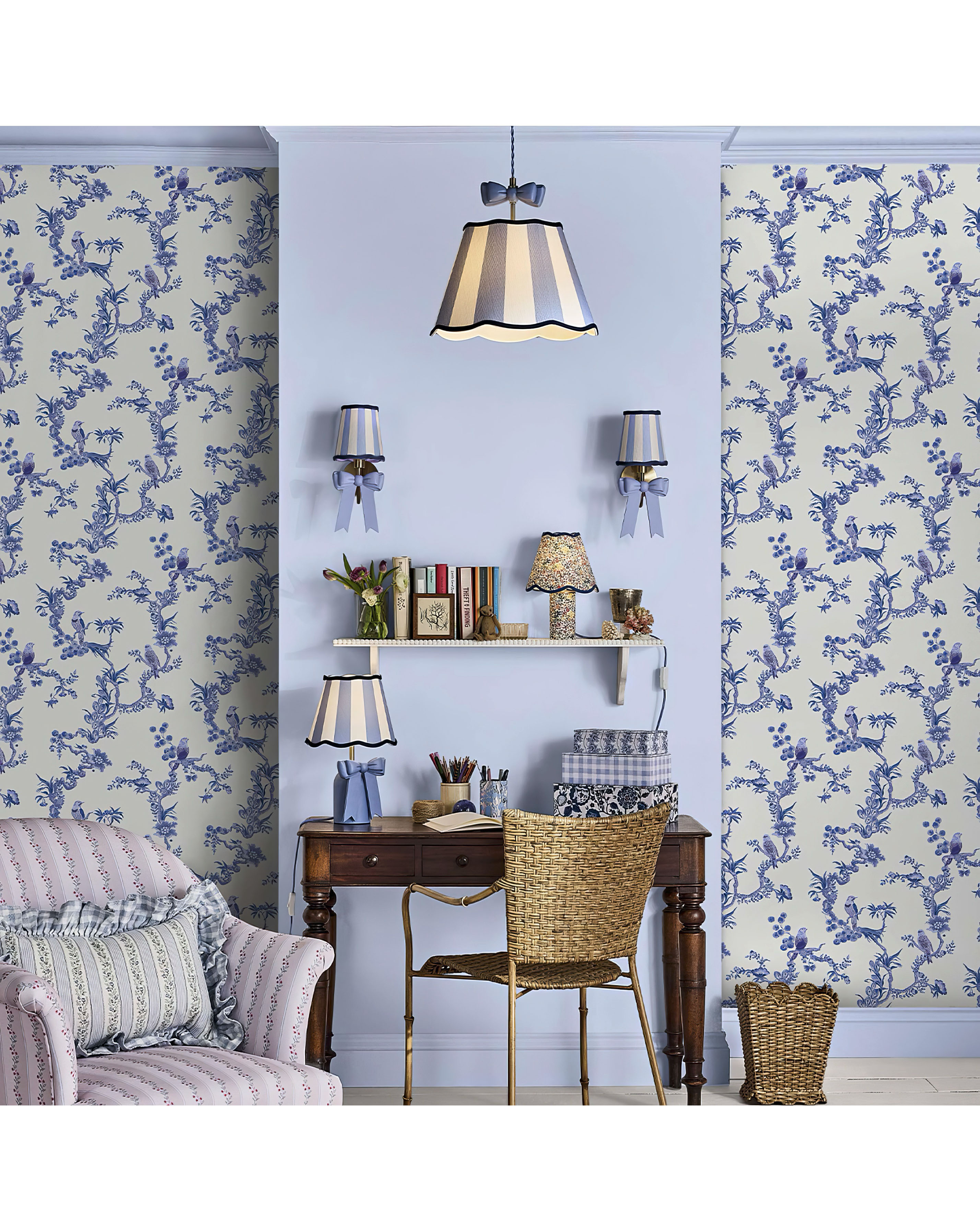 Cath Kidston Birds Blue Wallpaper