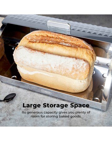 Tower Solitaire Bread Bin - Grey