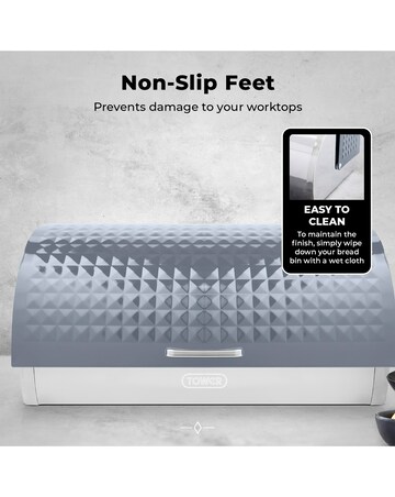 Tower Solitaire Bread Bin - Grey