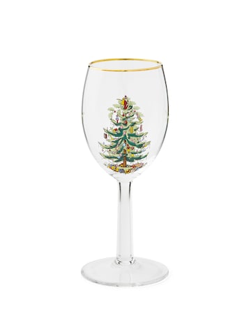 Spode Christmas Tree Set of 4 Wine Glasses