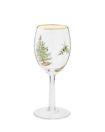 Spode Christmas Tree Set of 4 Wine Glasses