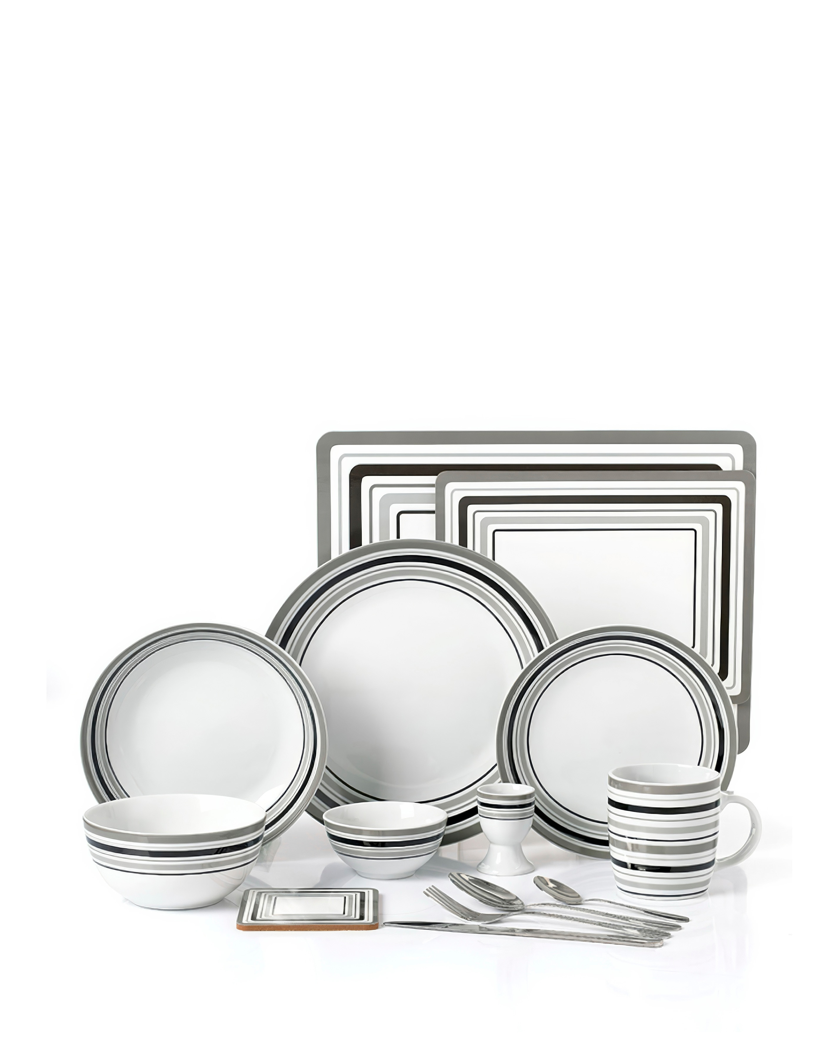 Waterside Grey 80 Piece Dinner Set