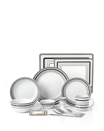 Waterside Brompton Grey 80 Piece Dinner Set