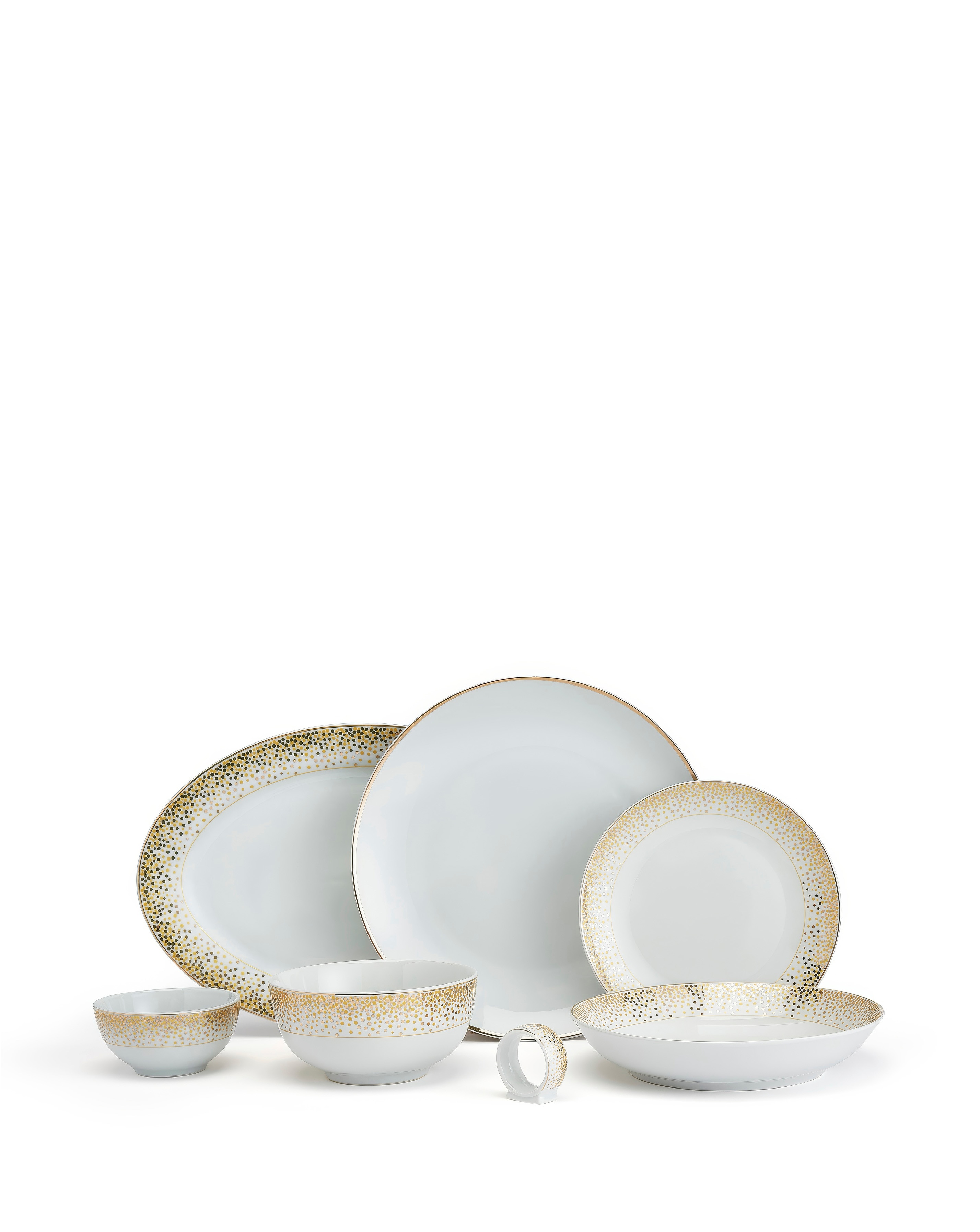 Waterside Gold Sparkle 50 PC Dinner Set