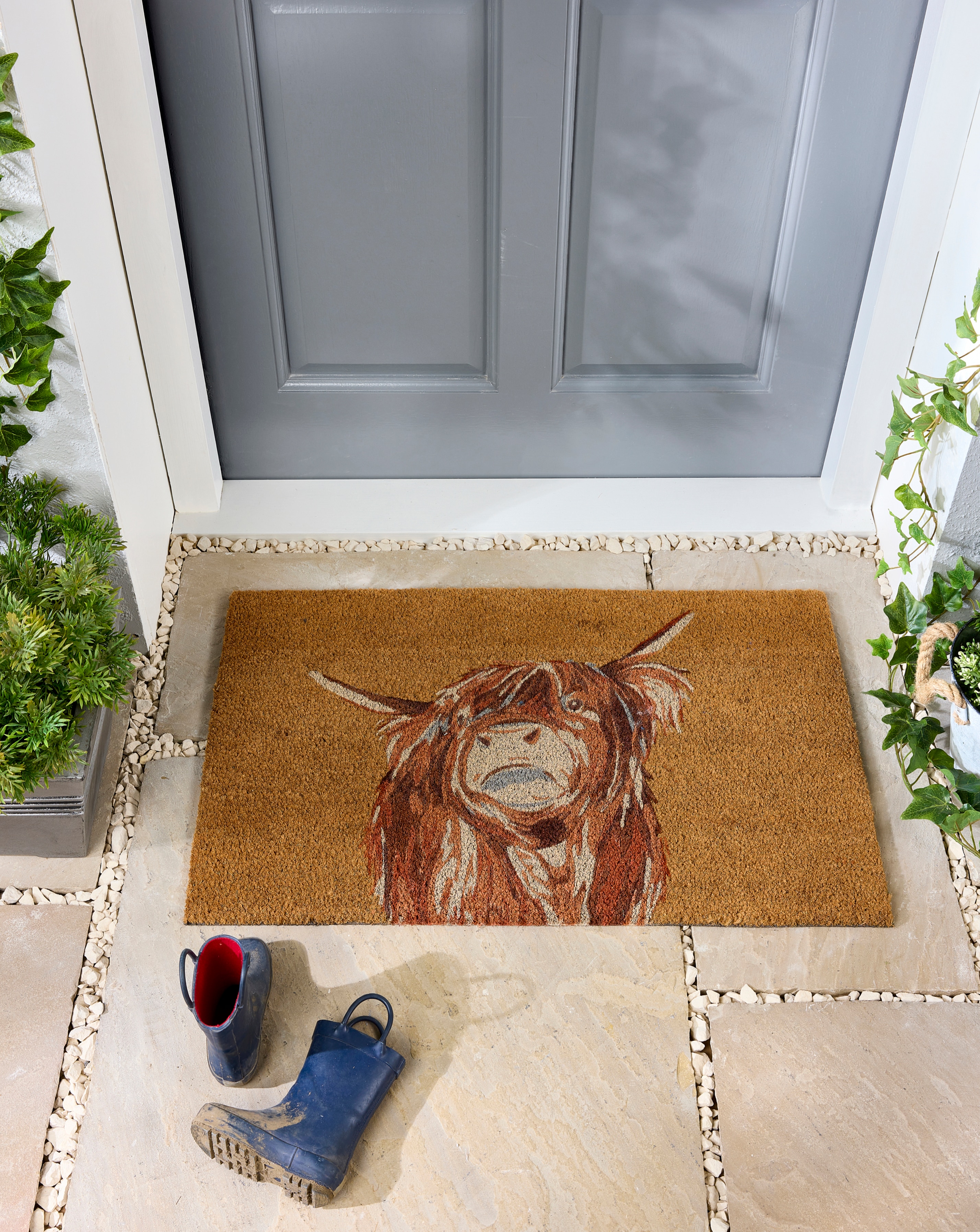 My Mat Printed Coir Highland Cow Doormat