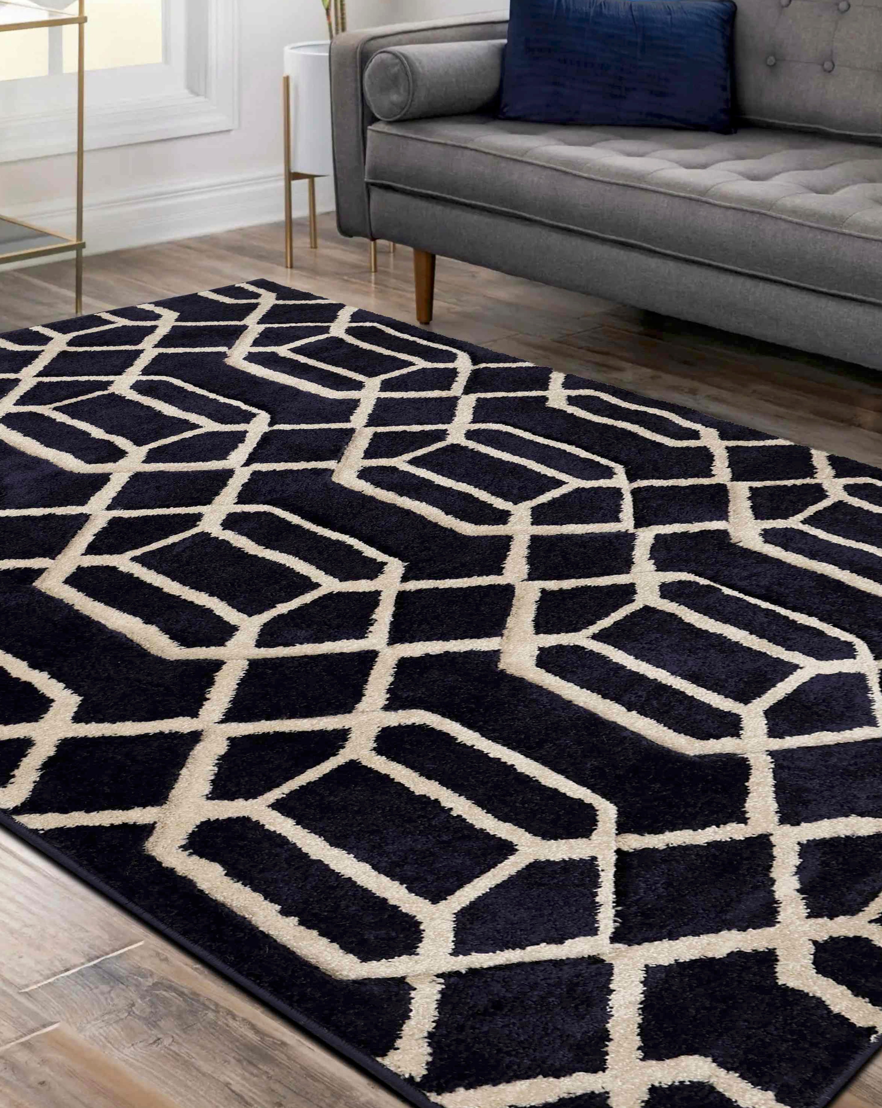 Newport Lattice Geometric Rug