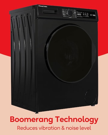 Russell Hobbs RH814W111B 8kg 1400rpm Washing Machine Black + Install