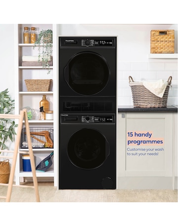 Russell Hobbs RH814W111B 8kg 1400rpm Washing Machine Black + Install