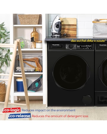 Russell Hobbs RH914W116B 9kg 1400rpm Washing Machine Black + Install