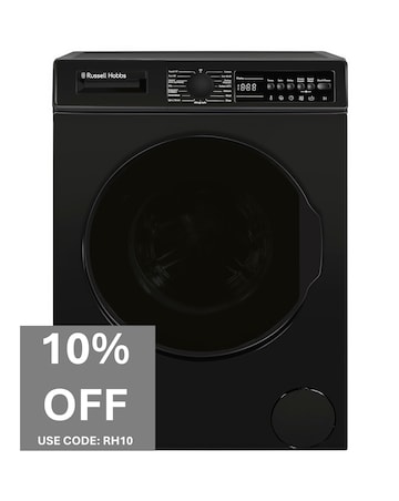 Russell Hobbs RH914W116B 9kg 1400rpm Washing Machine Black + Install