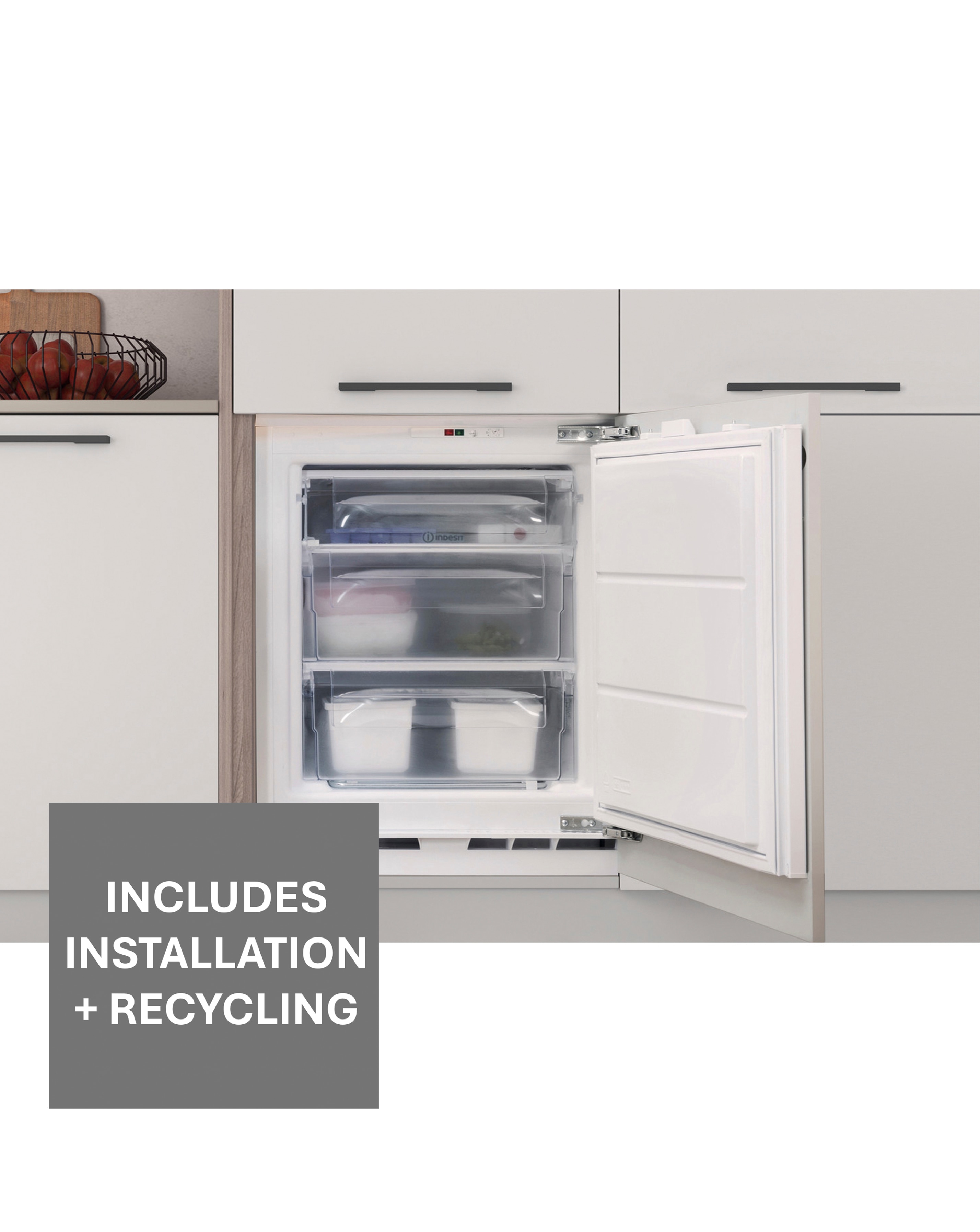 Indesit INBUFZ011.UK Integrated Under Counter Freezer + Installation