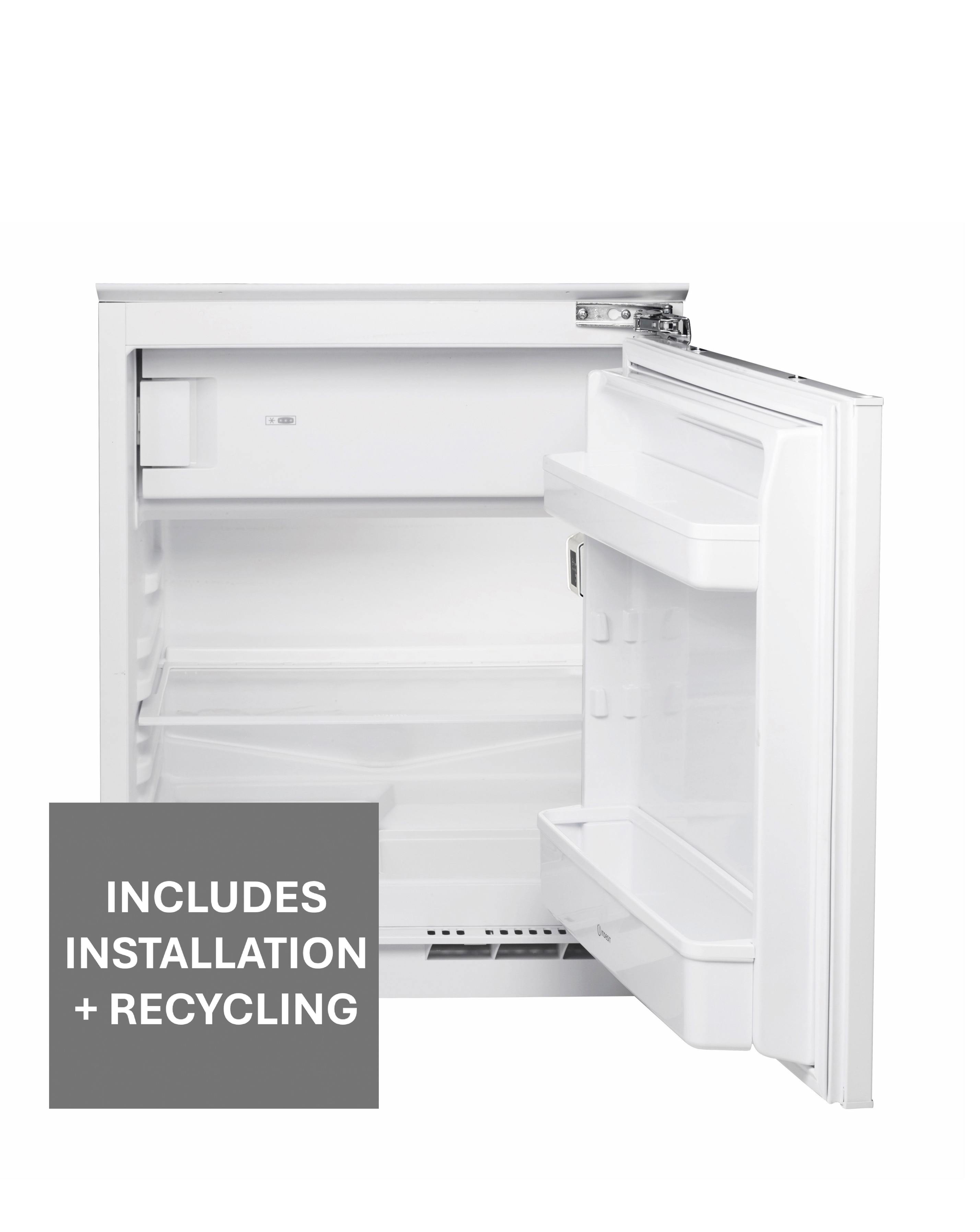 Indesit INBUF011 Integrated Under Counter Fridge with Ice Box + Installation