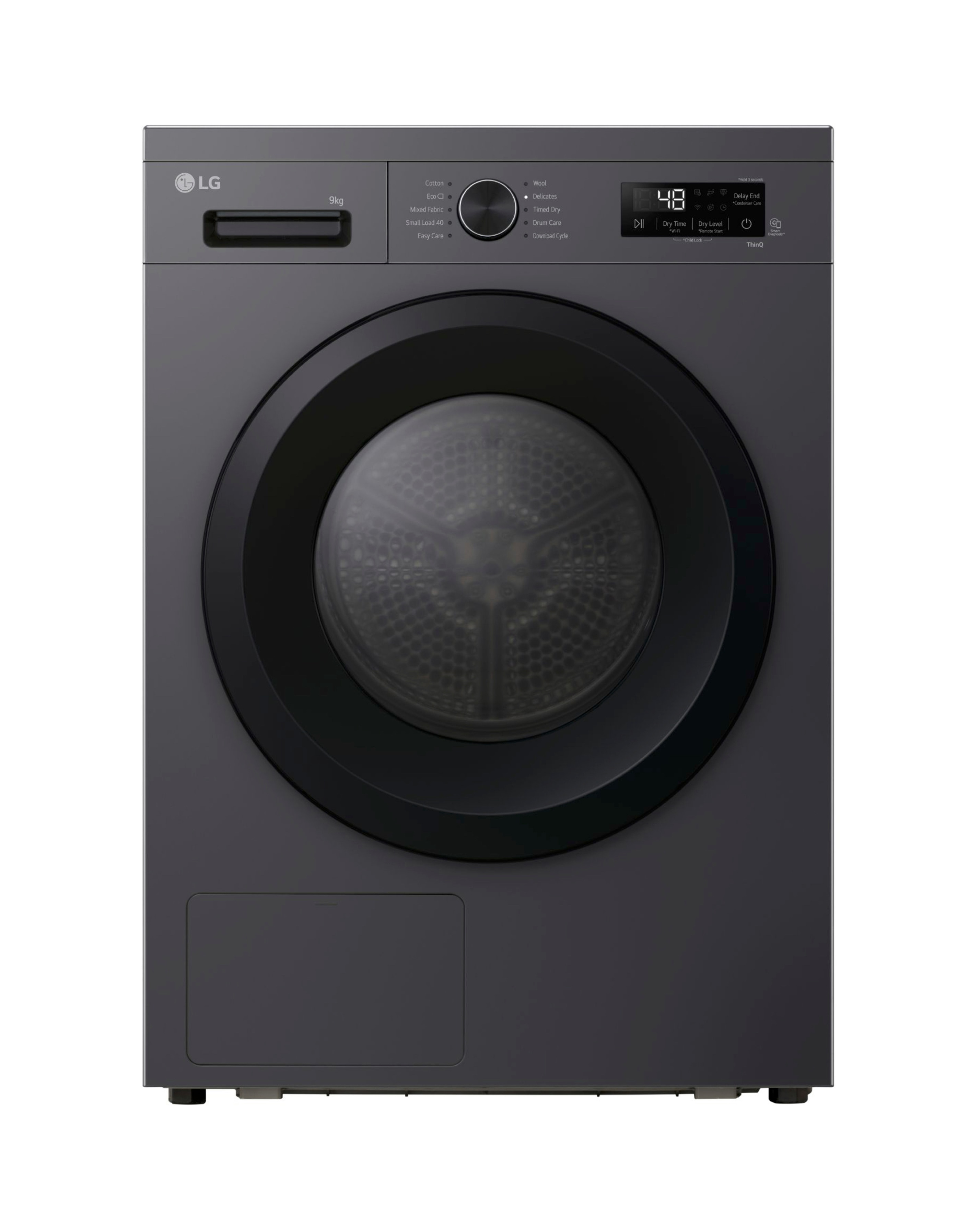 New In - LG X10 RHX1009NMK 9kg HP Dryer Grey Ins