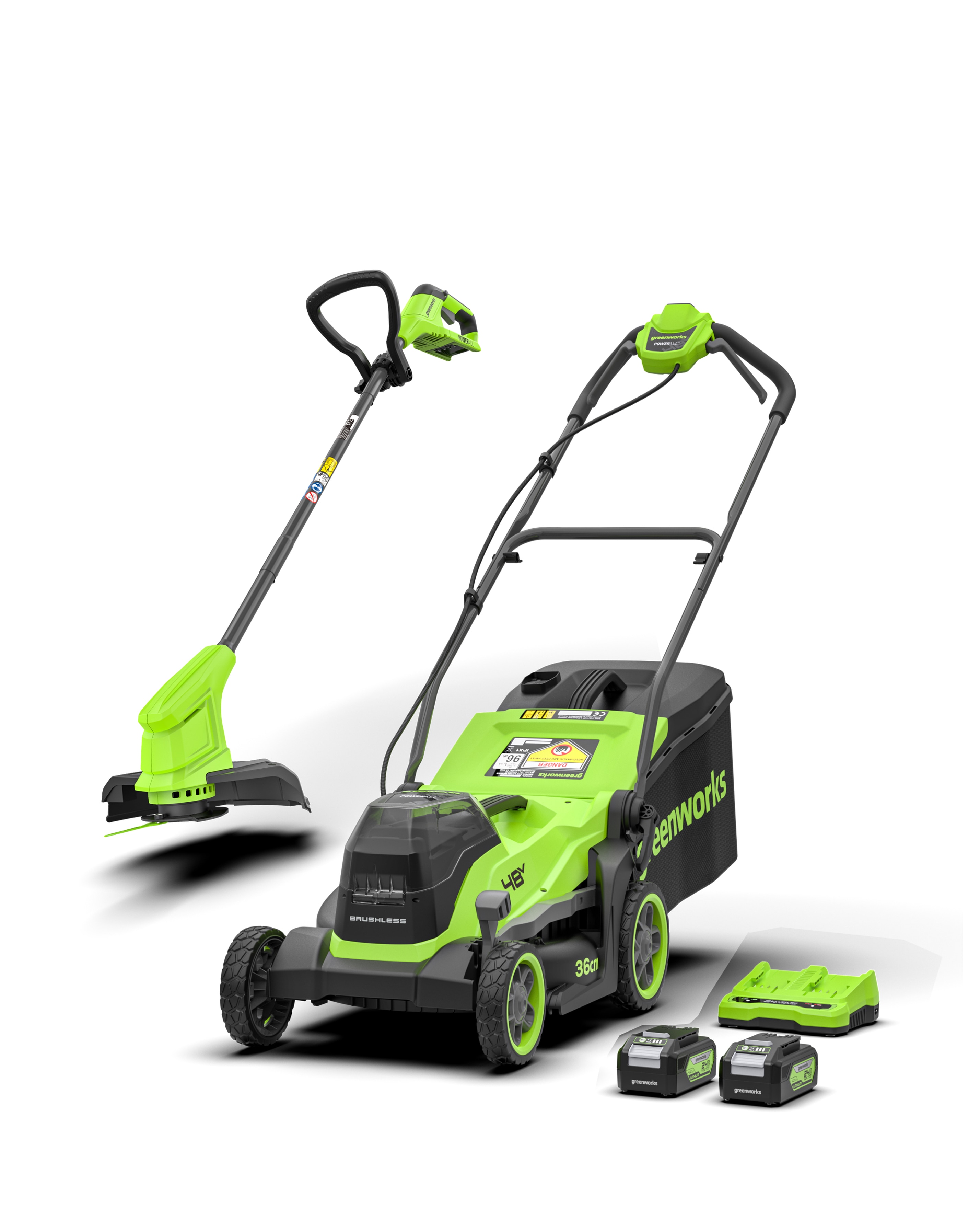 New In - Greenworks 48V Lawnmower & Line Trimmer