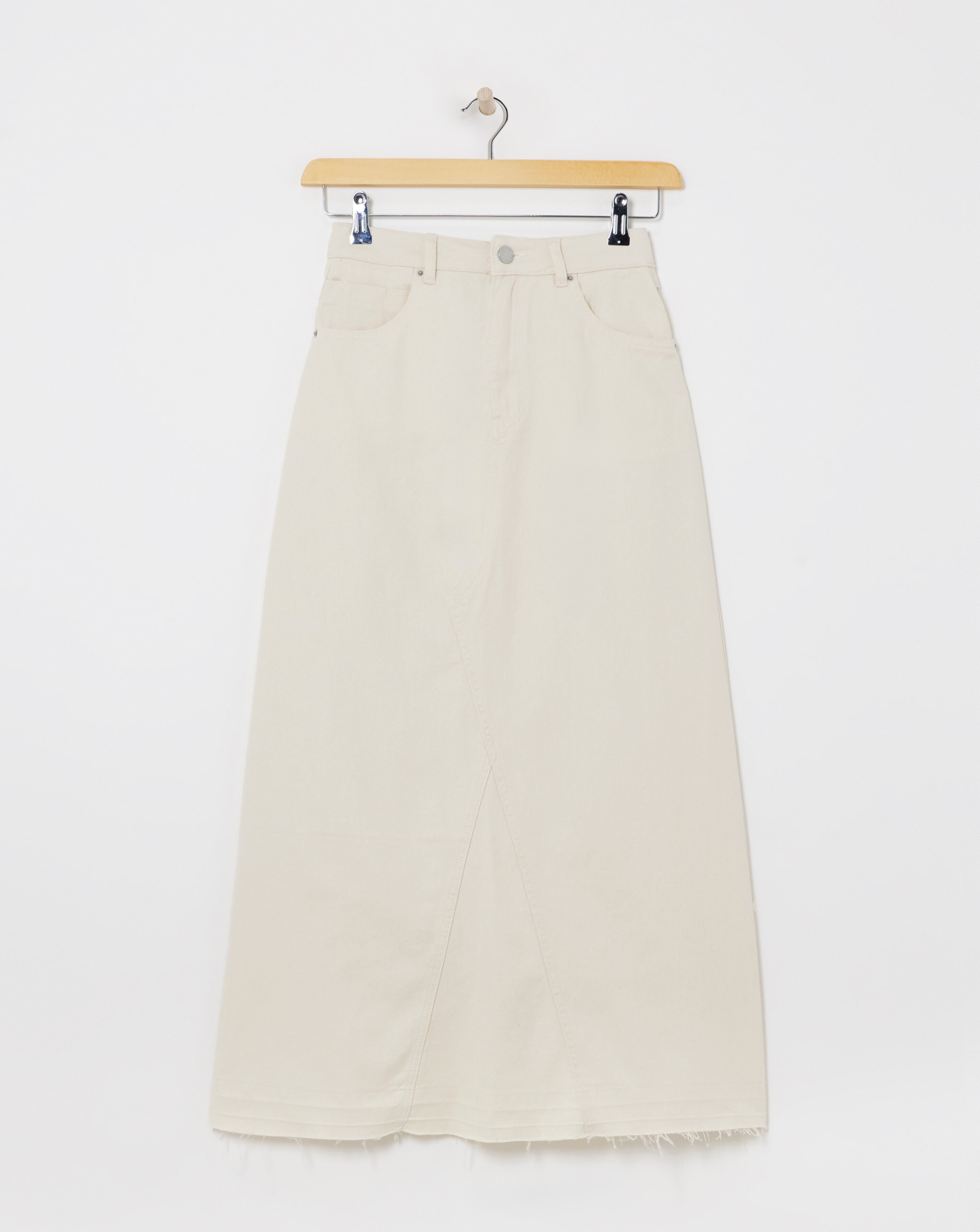 Ecru A Line Maxi Skirt