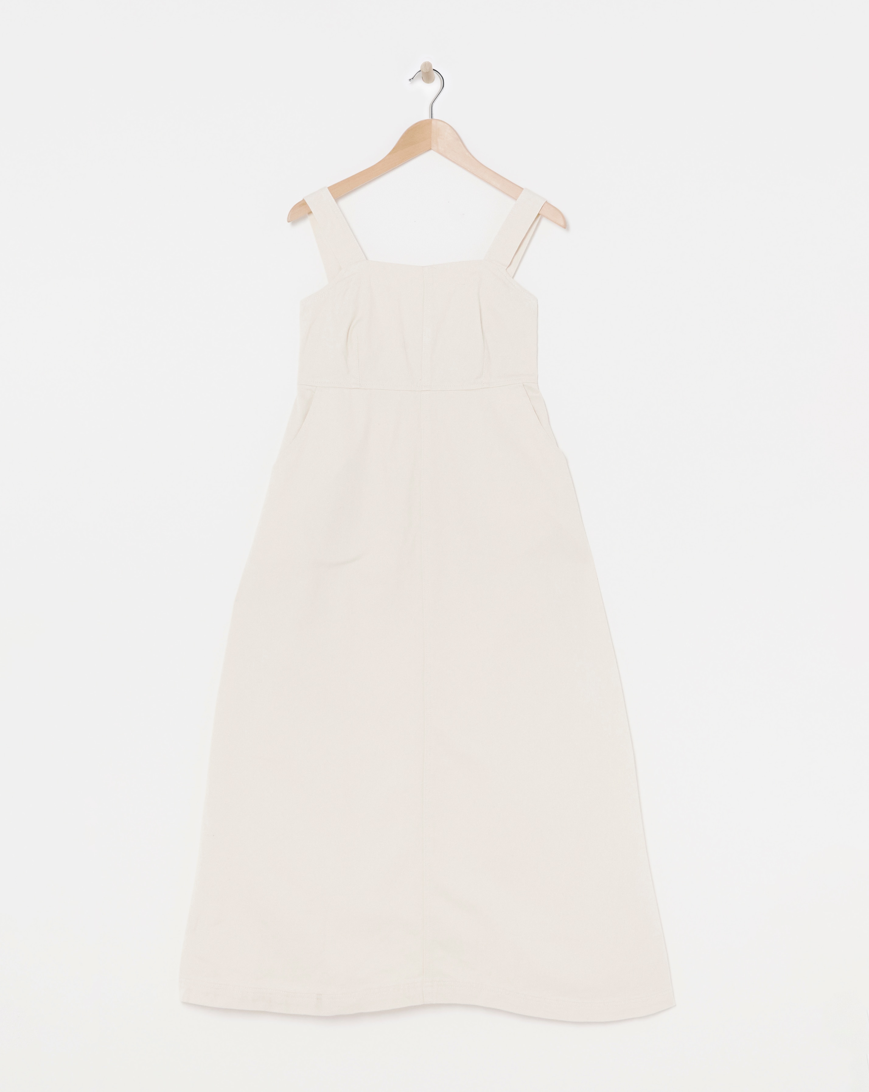 Ecru Apron Midi Dress
