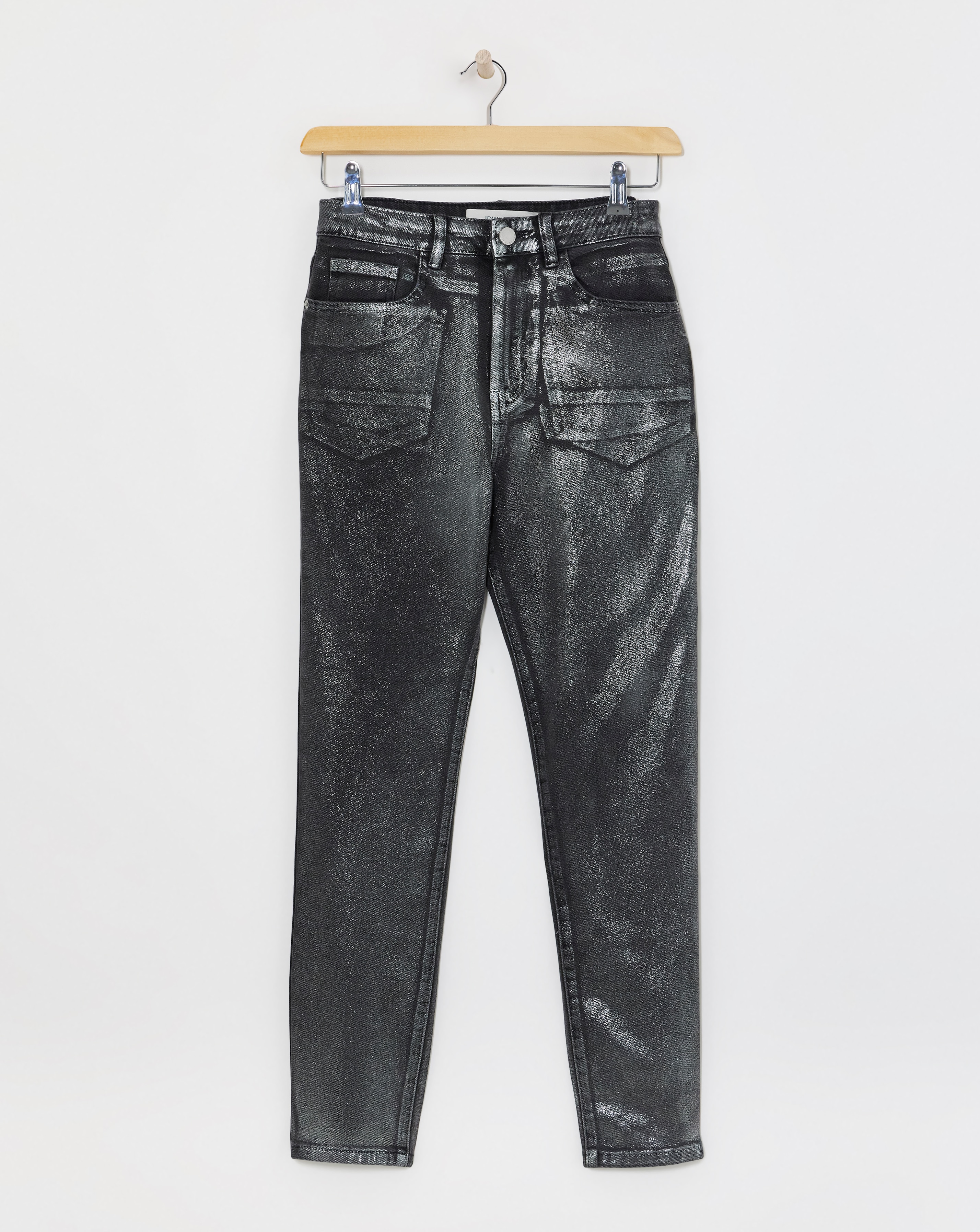 Metallic Coated Slim Jean