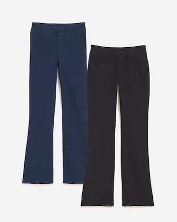 2 Pack Indigo/Black Bootcut Jeggings