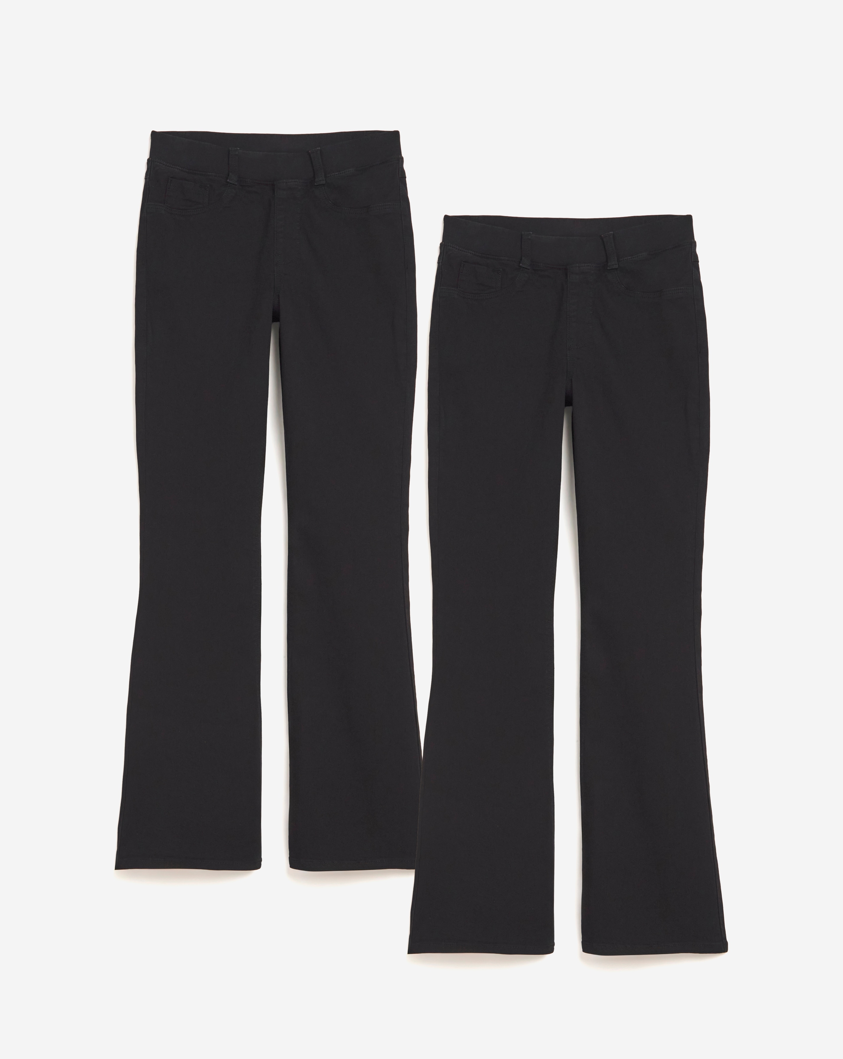 2PK Black/Black Bootcut Jeggings