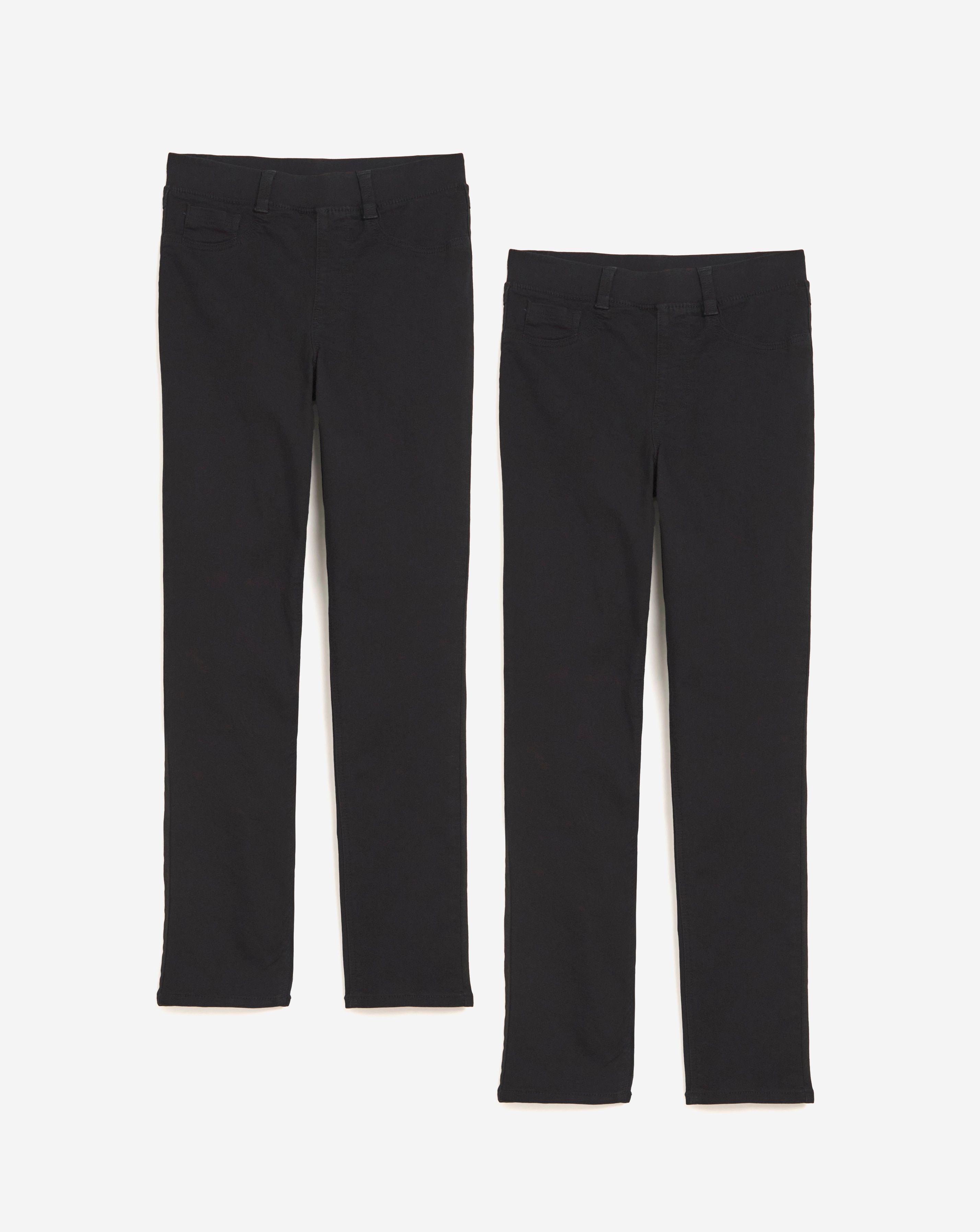 2PK Black/Black Slim Leg Jeggings