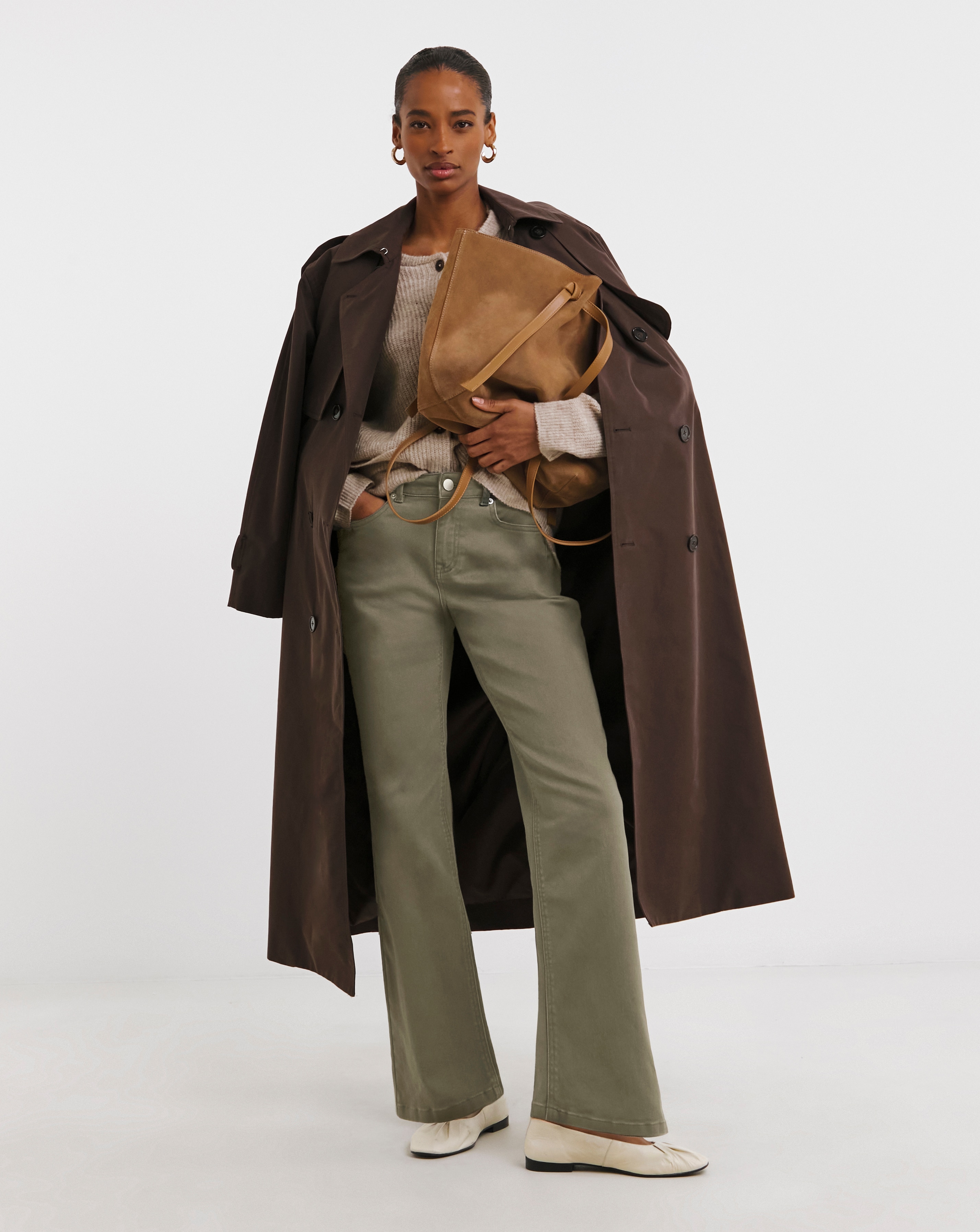 Khaki Straight Leg Jean