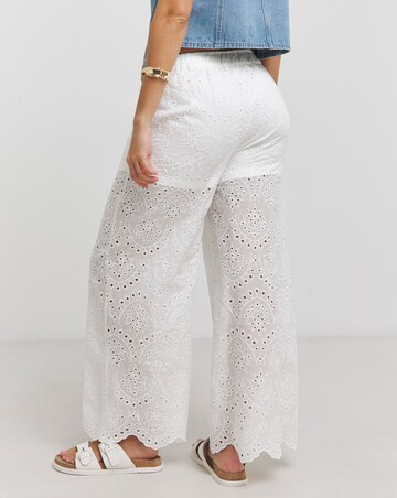 Broderie Lace Wide Leg Trouser