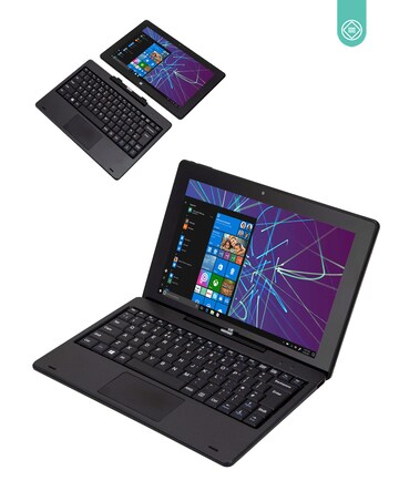 ENTITY Twin 10in 64GB Windows 10 2in1 Laptop Black