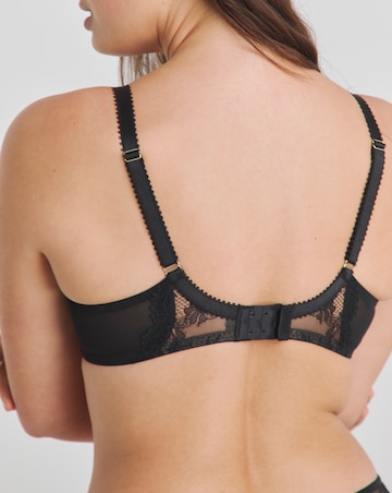 Ann Summers Caged Rose DD+ Balcony Wired Bra Black/Red