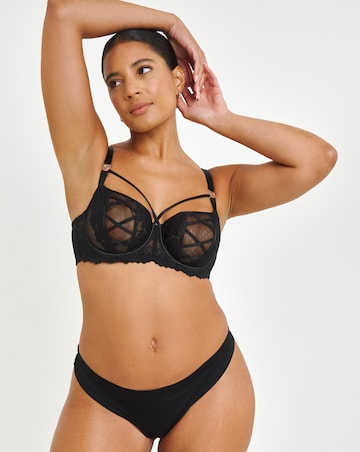 Ann Summers Sweet Surrender DD+ Wired Balcony Bra Black