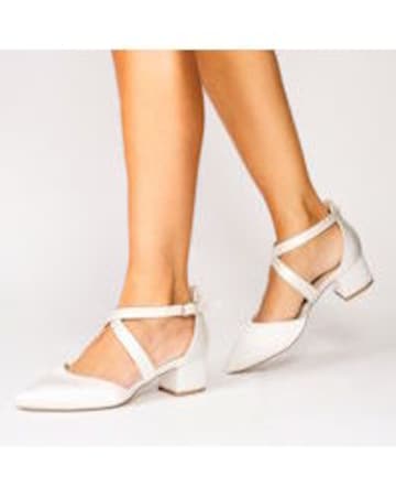 Paradox London Blanche Wide Bridal Heel