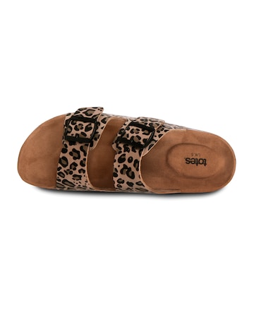 totes Ladies Pu Double Buckle Slider