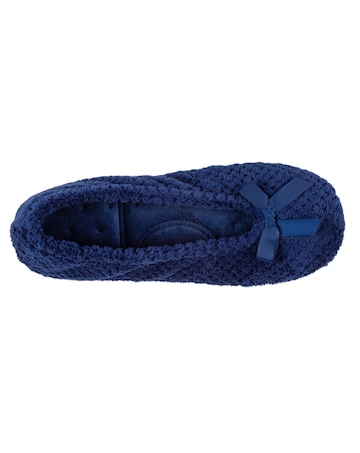 totes Popcorn Terry Ballet Slipper