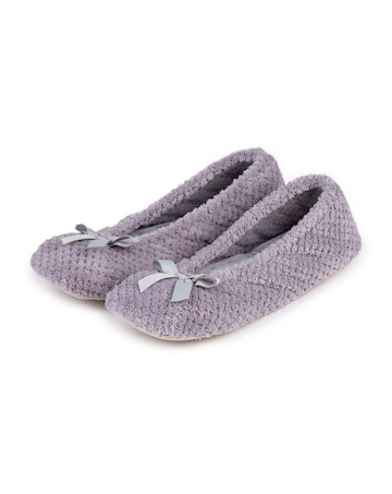 totes Popcorn Terry Ballet Slipper