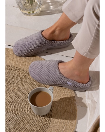 Totes Ladies Popcorn Terry Mule Slippers