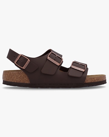 Birkenstock Milano Dark Brown Birko-Flor Sandals Narrow Width