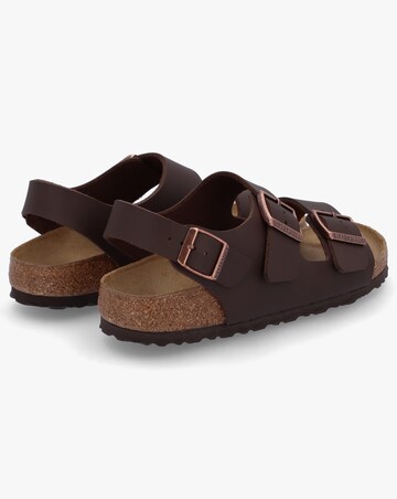 Birkenstock Milano Dark Brown Birko-Flor Sandals Narrow Width