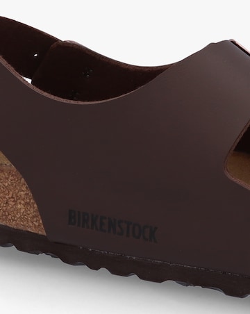 Birkenstock Milano Dark Brown Birko-Flor Sandals Narrow Width