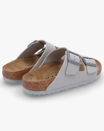 Birkenstock Arizona Birko-Flor Stone Coin Two Bar Mules Narrow Width