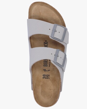 Birkenstock Arizona Birko-Flor Stone Coin Two Bar Mules Narrow Width