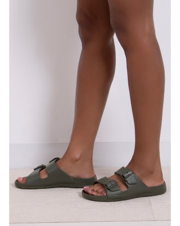 totes Ladies Double Buckle Adjustable Sliders