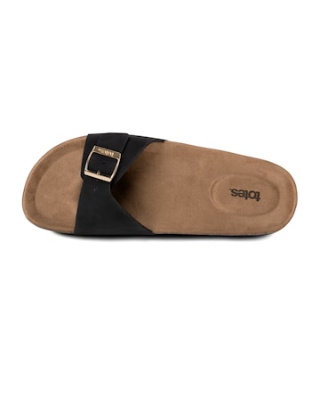 totes Ladies PU Buckle Sliders