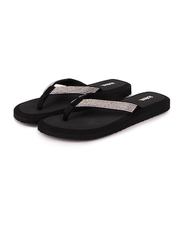 totes Ladies Beaded Toe Post Sandals