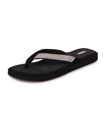 totes Ladies Beaded Toe Post Sandals