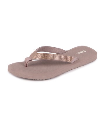 totes Ladies Beaded Toe Post Sandals