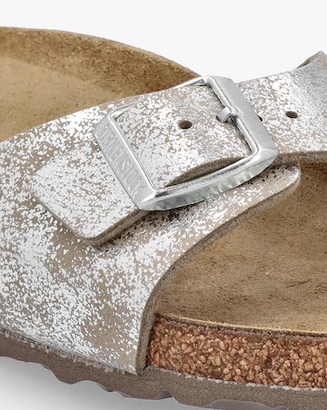 Birkenstock Madrid Synthetic Washed Metallic Mules Narrow Width