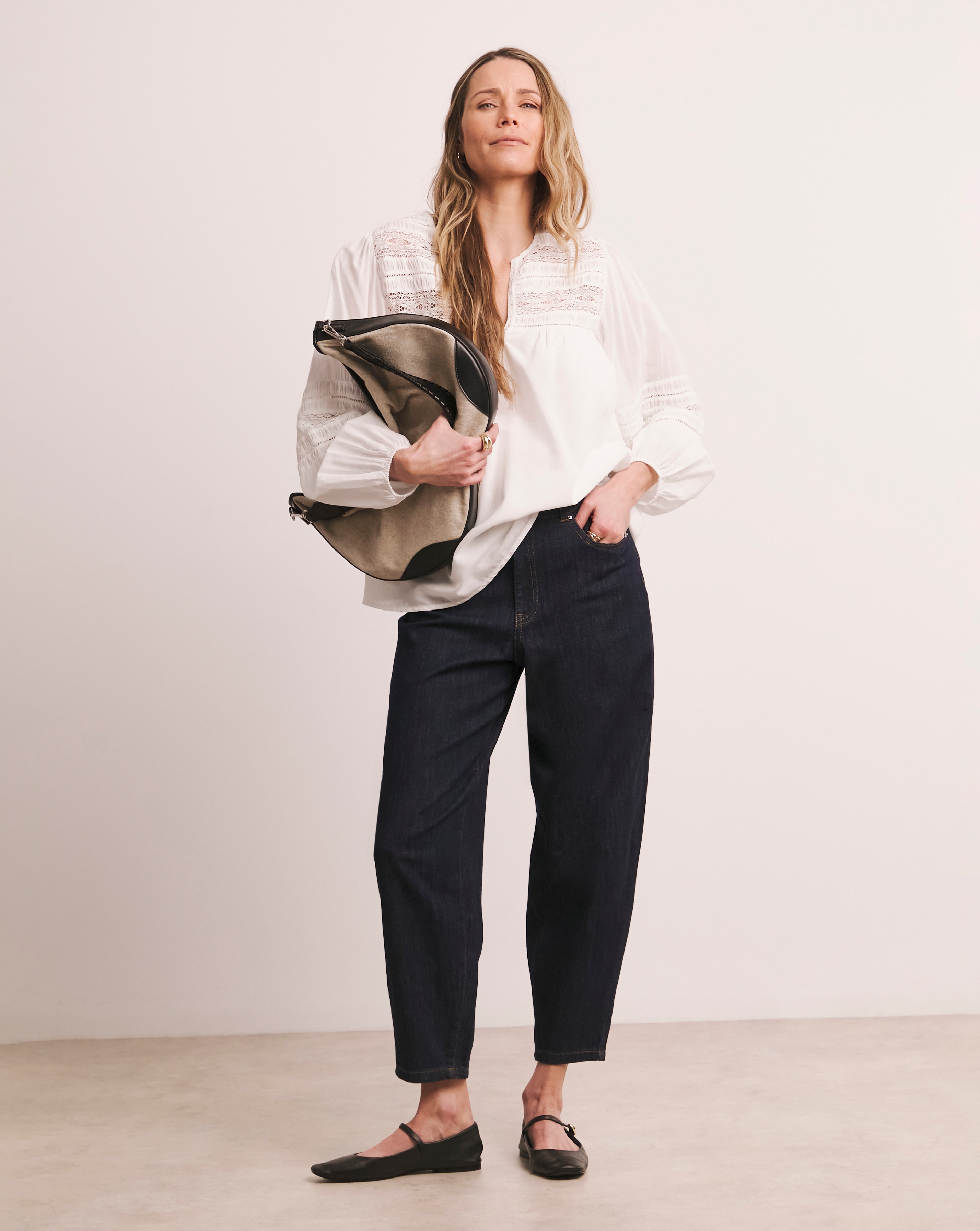 Anthology Indigo Barrel Leg Jean