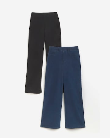 2 Pack Indigo/Black Wide Jeggings